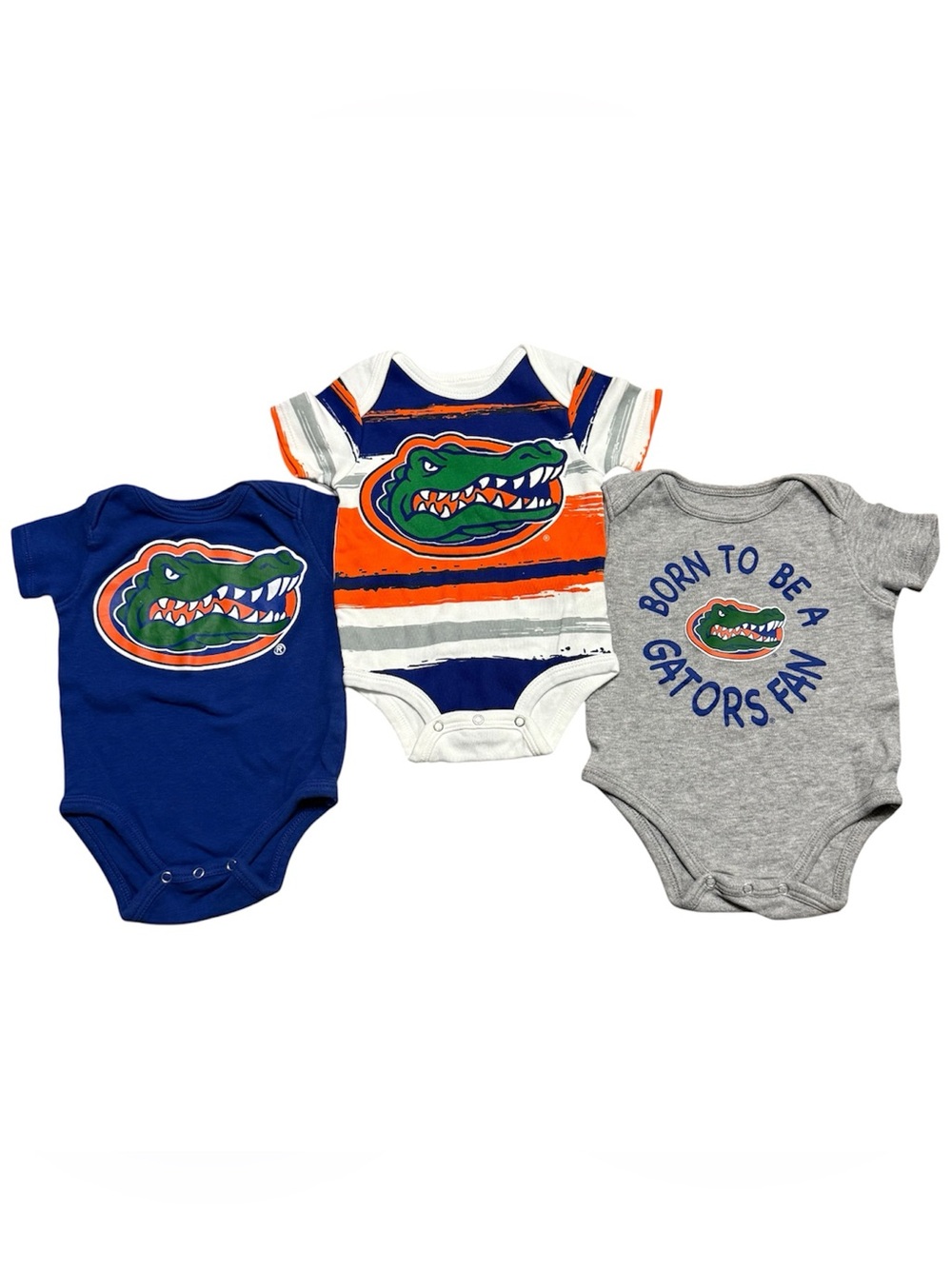 Florida Gators Baby Bodysuit Set 3–6M & 0–3M 3 Pack Gen2